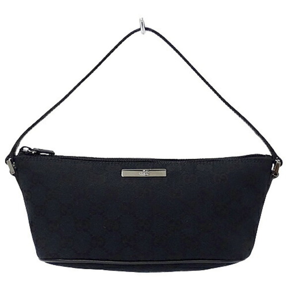 GUCCI Handbags - Gucci GUCCI Pouch Women's Hand Handbag GG Canvas Black 039/1103